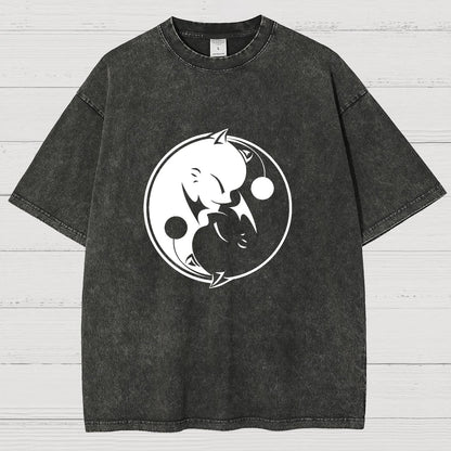 YIN YANG MOG Vintage Distressed T-shirt