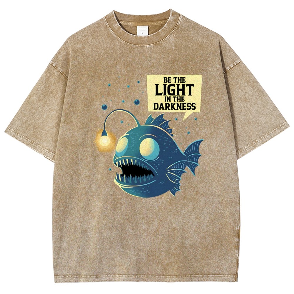 Funny Anglerfish Vintage Distressed T-shirt