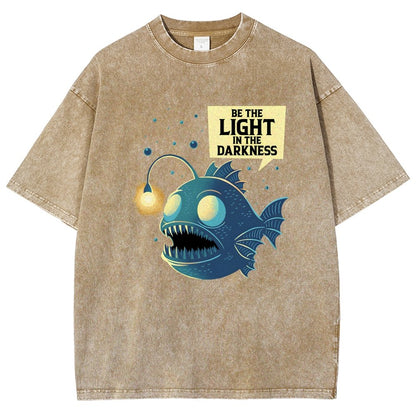 Funny Anglerfish Vintage Distressed T-shirt