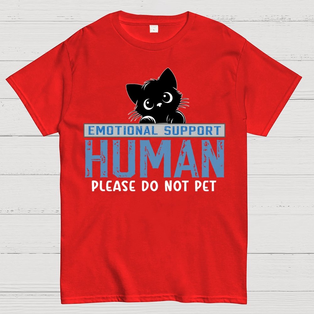 Emotional Support Human Of Cat Geek T-Shirt