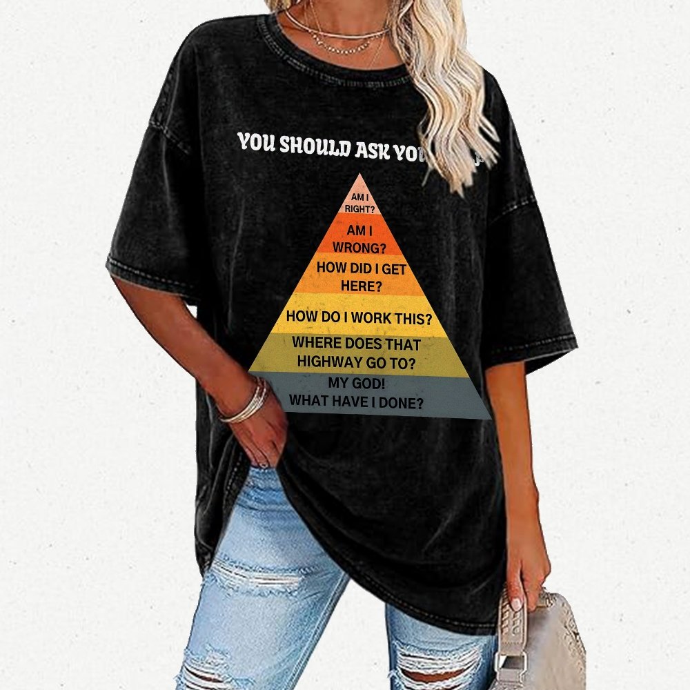 You Should Ask Yourself Vintage Distressed T-shirt
