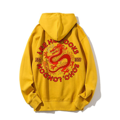 Mysterious Town's (Werewolves of London) Printed Back Cotton Hoodie