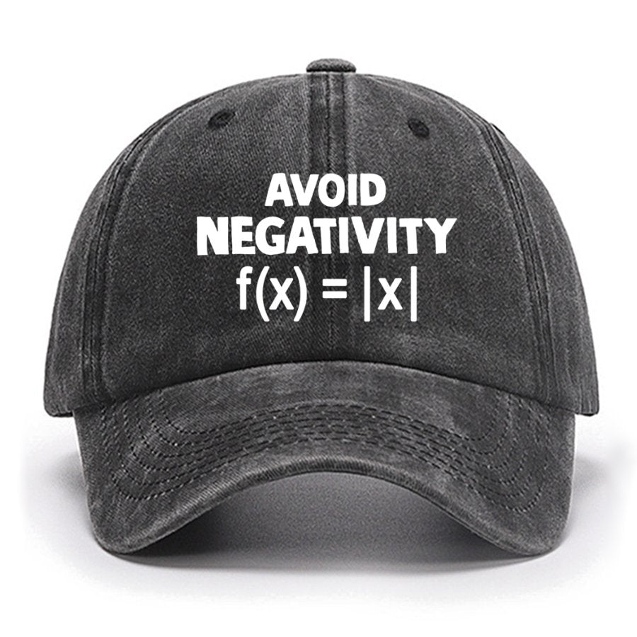 Avoid Negativity, Absolute Value Geeky Cotton Hat