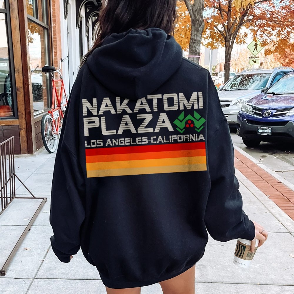 Retro Plaza Printed Back Unisex Cotton Hoodie