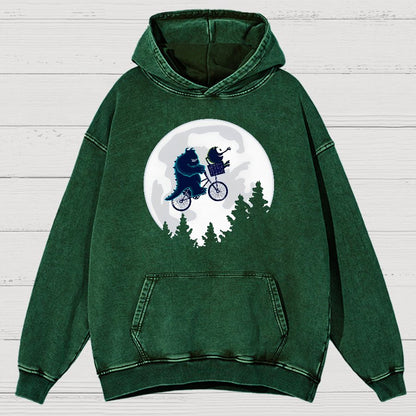 Ride Across The Moon Vintage Distressed Hoodie