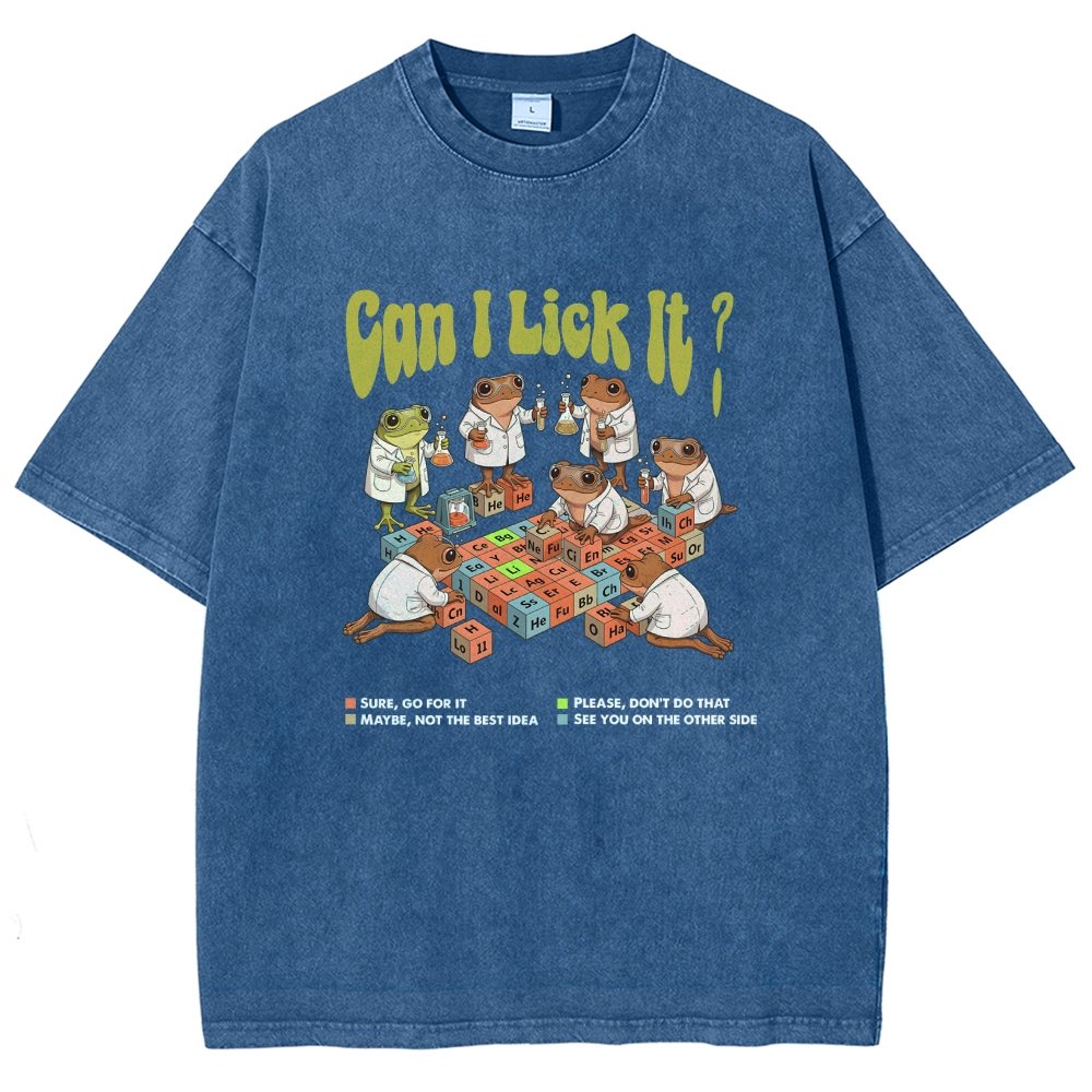 Can I Lick It Periodic Table Vintage Distressed T-shirt