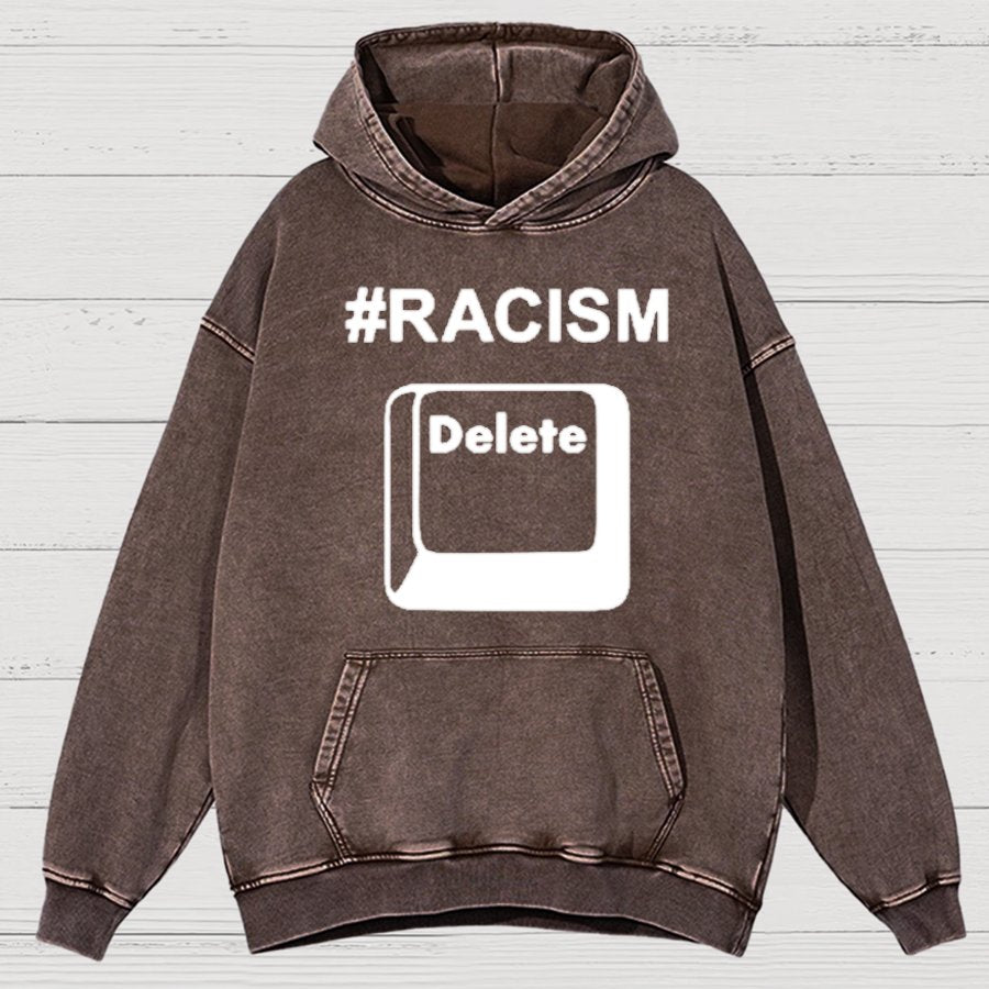 Delete Racism Now Vintage Distressed Hoodie