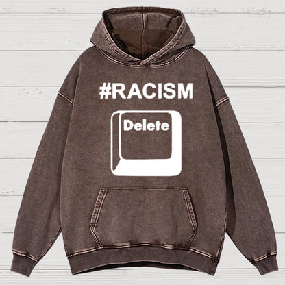 Delete Racism Now Vintage Distressed Hoodie