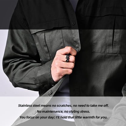 Angel Wings Stainless Steel Ring