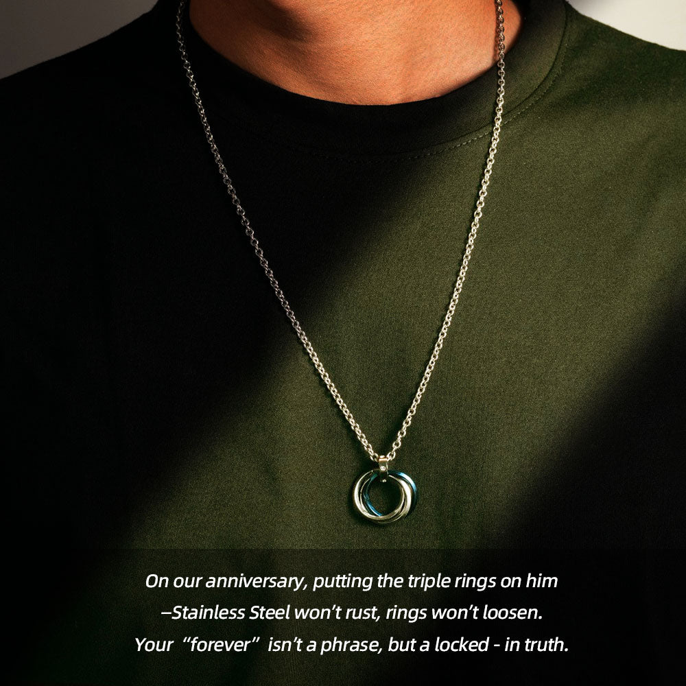 Stainless Steel Unity - Rings Necklace | Weld “Us” Into Life