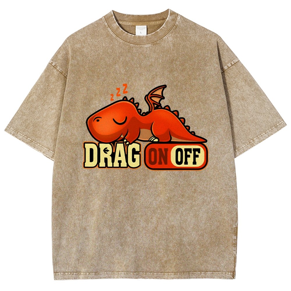 Drag On Off Vintage Distressed T-shirt