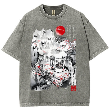 Last Battle of the Cosmic Conflict Vintage Distressed T-shirt