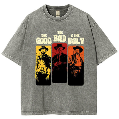 The Good The Bad The Ugly  Vintage Distressed T-shirt