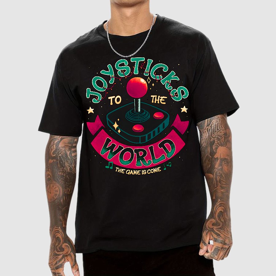 Joysticks To The World Geek T-Shirt