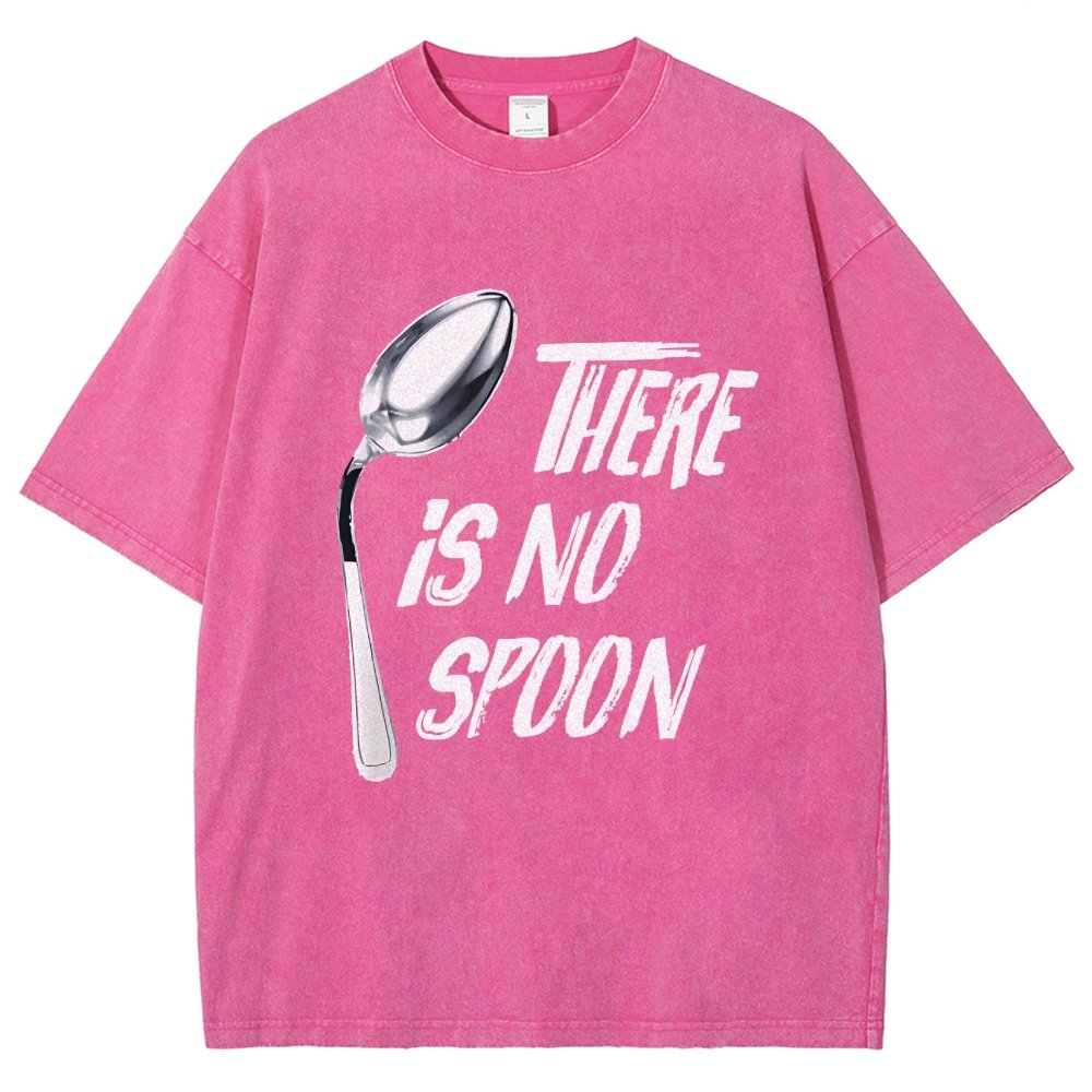 There is no spoon Vintage Distressed T-shirt