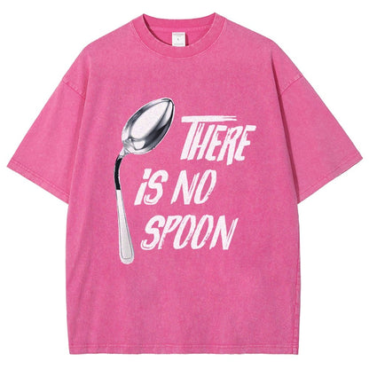 There is no spoon Vintage Distressed T-shirt