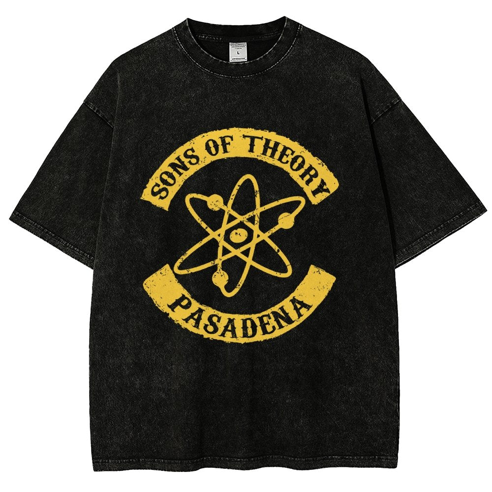 SONS OF THEORY Big Bang Humor Vintage Distressed T-shirt
