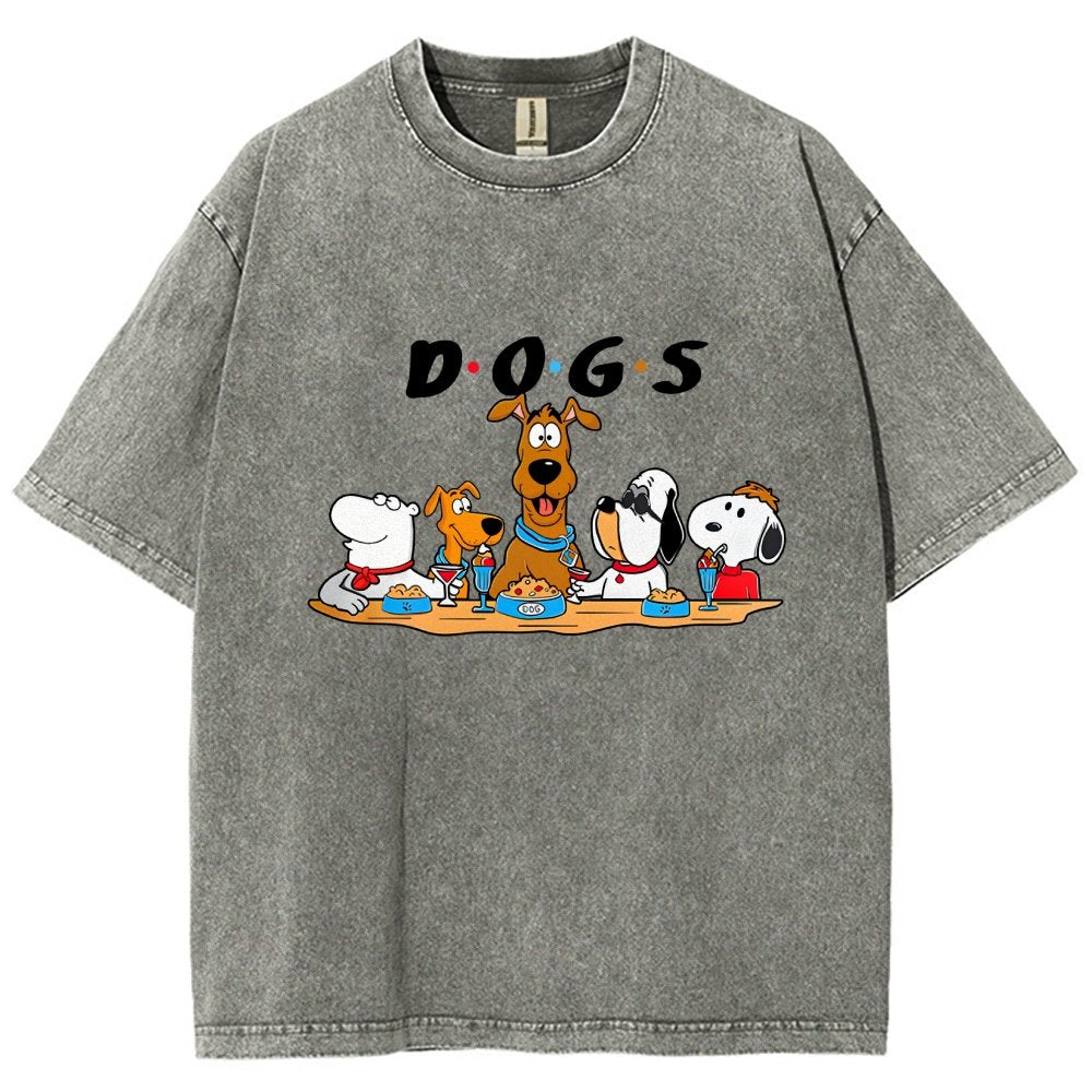 Dog Vintage Distressed T-shirt