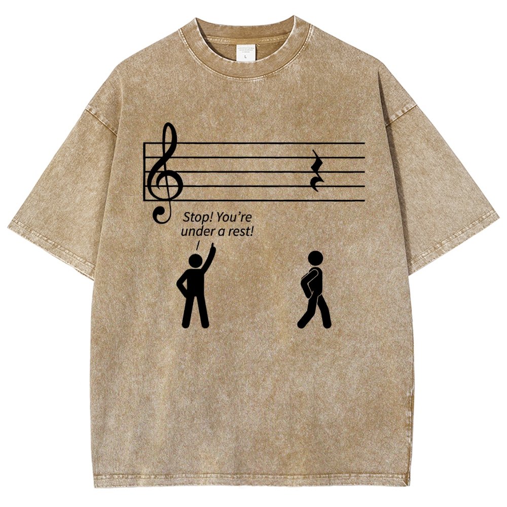 Stop Under A Rest Music Vintage Distressed T-shirt