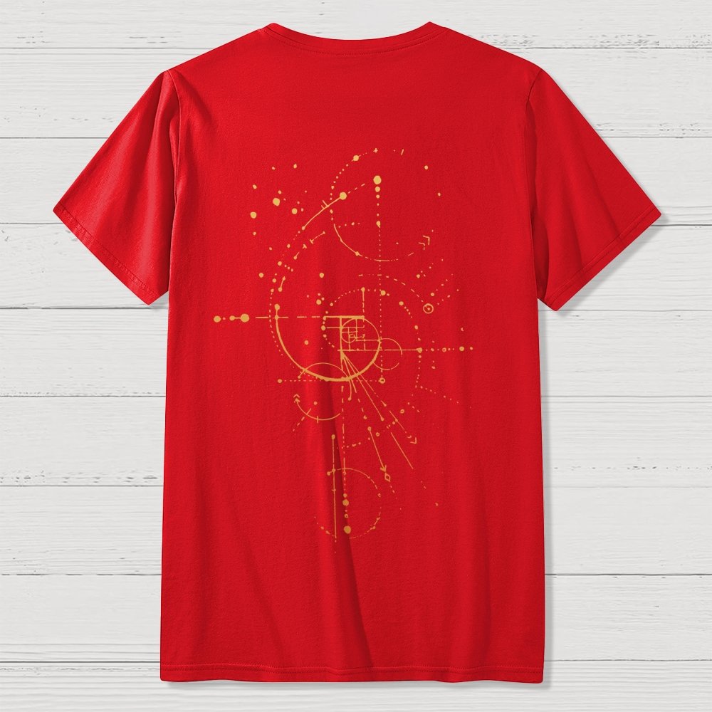 Fibonacci Nerdy  Back Printing Geek T-Shirt
