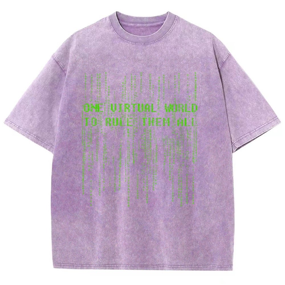 One Virtual Realm to Rule Them All Vintage Distressed T-shirt