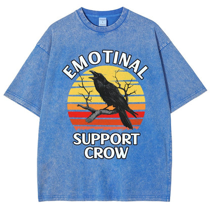 Emotional Support Crow Vintage Distressed T-shirt