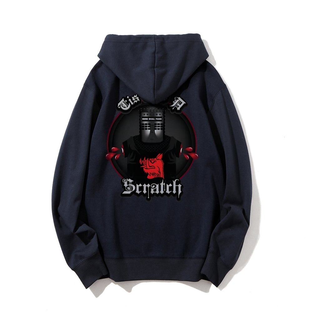None Shall Pass - Tis But A Scratch Printed Back Unisex Cotton Hoodie