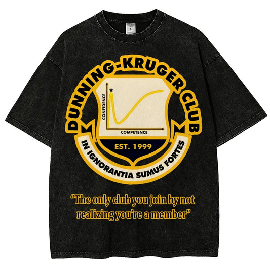 Dunning-Kruger Club Vintage Distressed T-shirt