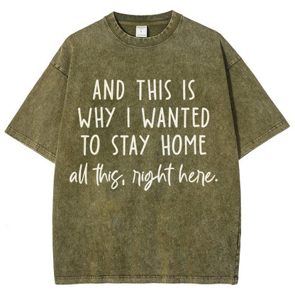 Sarcastic Introvert And This Is Why I Wanted To Stay Home Vintage Distressed T-shirt