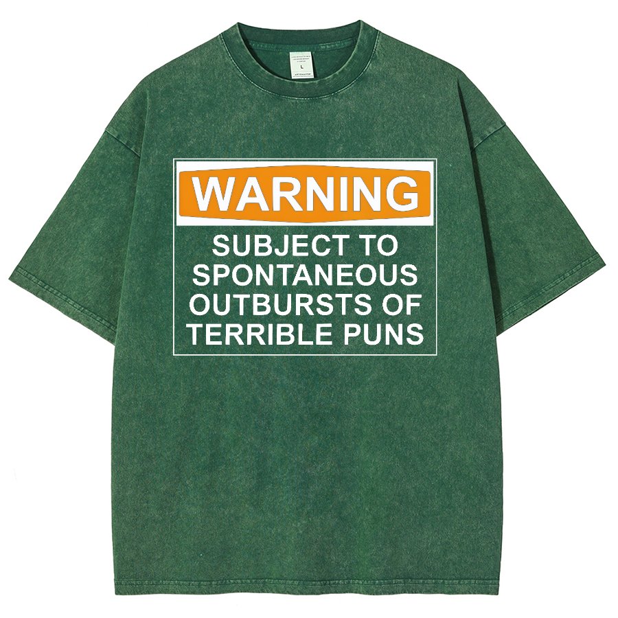 Warning - Terrible Puns! Vintage Distressed T-shirt