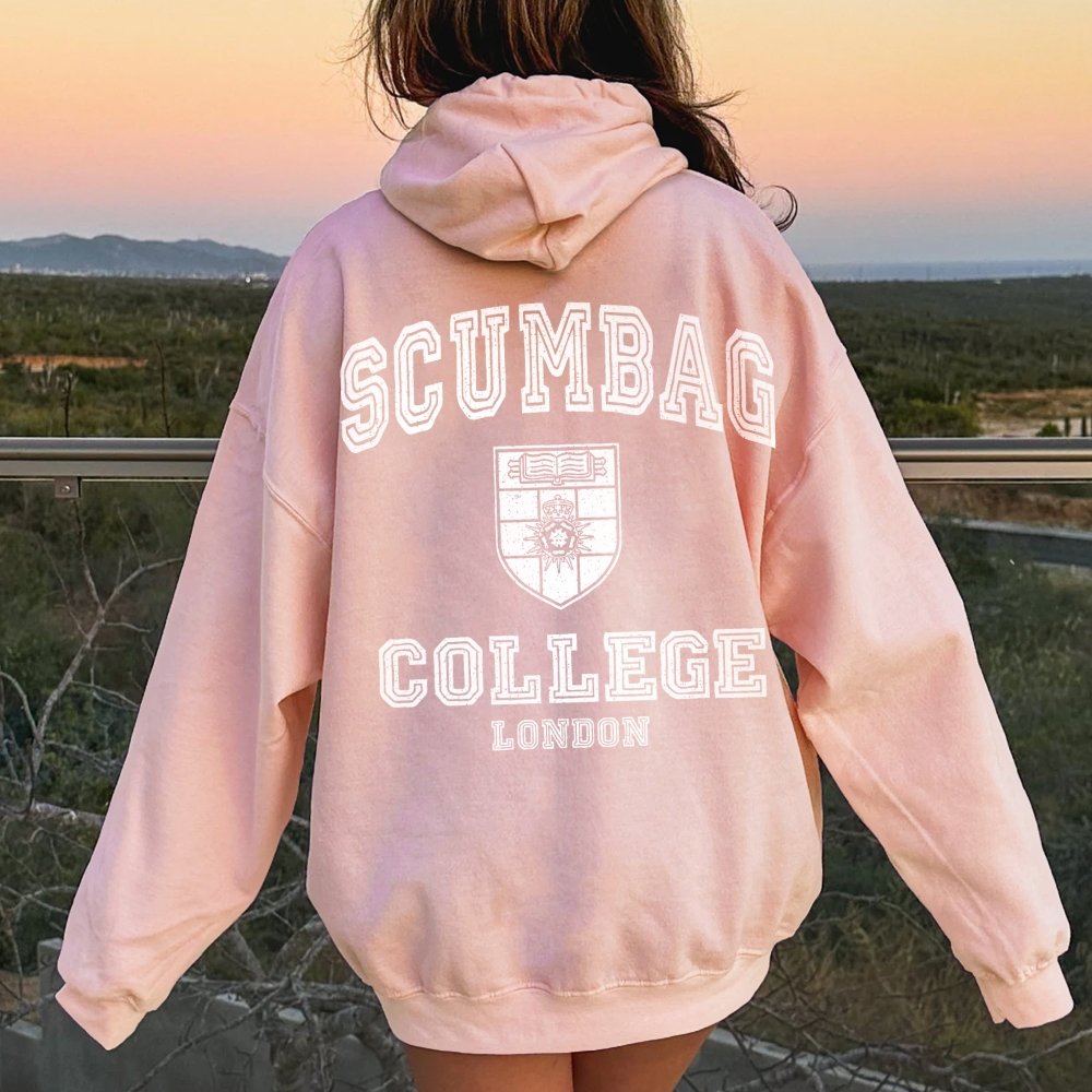 Scumbag College Unisex Printed Back Unisex Cotton Hoodie