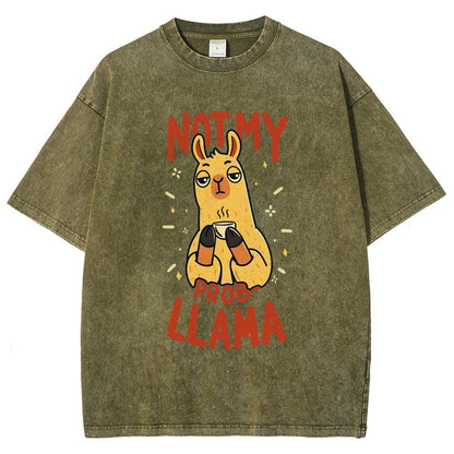 Not My Prob-Llama Vintage Distressed T-shirt