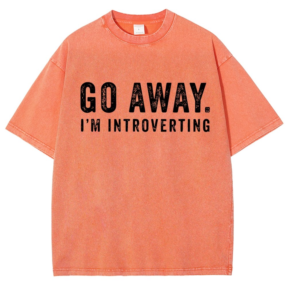 Go Away. I'm Introverting Vintage Distressed T-shirt