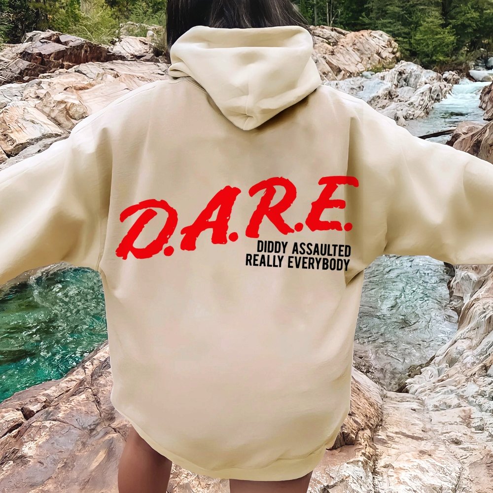 NO DIDDY Printed Back Unisex Cotton Hoodie