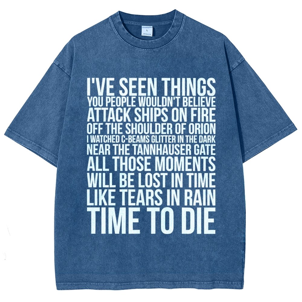 Like Tears In Rain...Time To Die Vintage Distressed T-shirt
