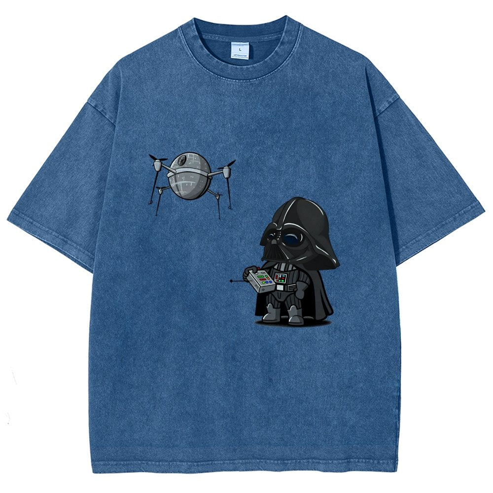 The adorable dark lord plays with a drone Vintage Distressed T-shirt