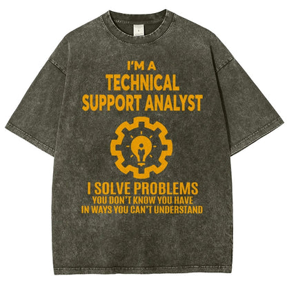Technical Support Analyst Vintage Distressed T-shirt