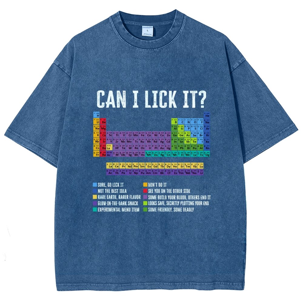 Can I Lick It Chemistry Teacher Science Day Vintage Distressed T-shirt