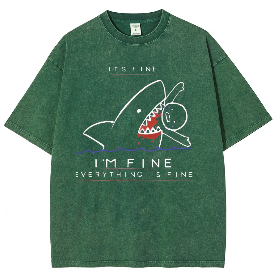 I'M Fine Vintage Distressed T-shirt