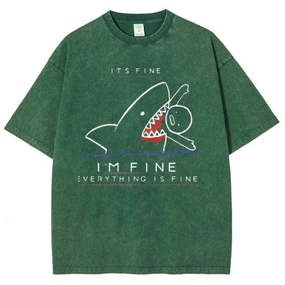 I'M Fine Vintage Distressed T-shirt