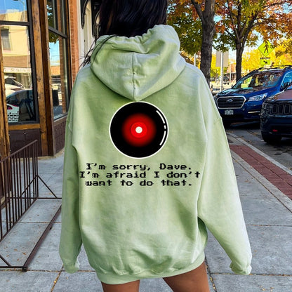 An Introvert's Odyssey I‘m sorry dave Printed Back Unisex Cotton Hoodie