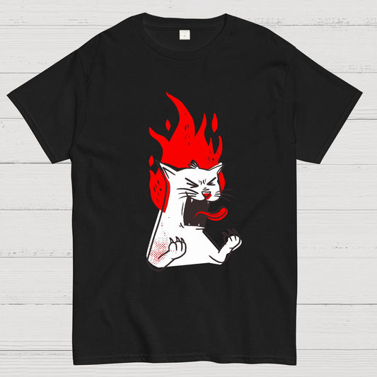 Angry Cat Geek T-Shirt