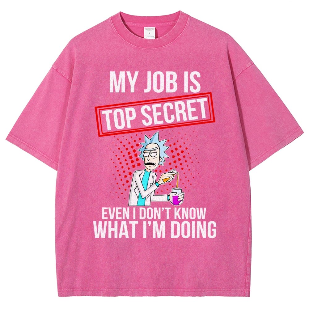 My Job Istop Secret Vintage Distressed T-shirt
