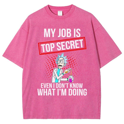 My Job Istop Secret Vintage Distressed T-shirt