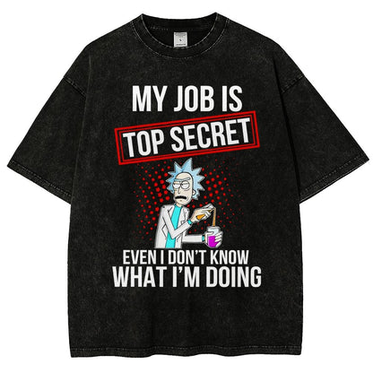 My Job Istop Secret Vintage Distressed T-shirt