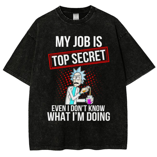 My Job Istop Secret Vintage Distressed T-shirt