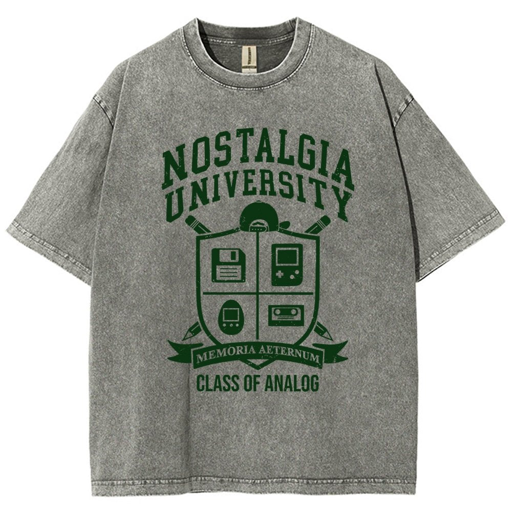 Nostalgia University Vintage Distressed T-shirt