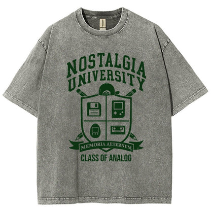 Nostalgia University Vintage Distressed T-shirt