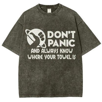 Don't Panic Vintage Distressed T-shirt