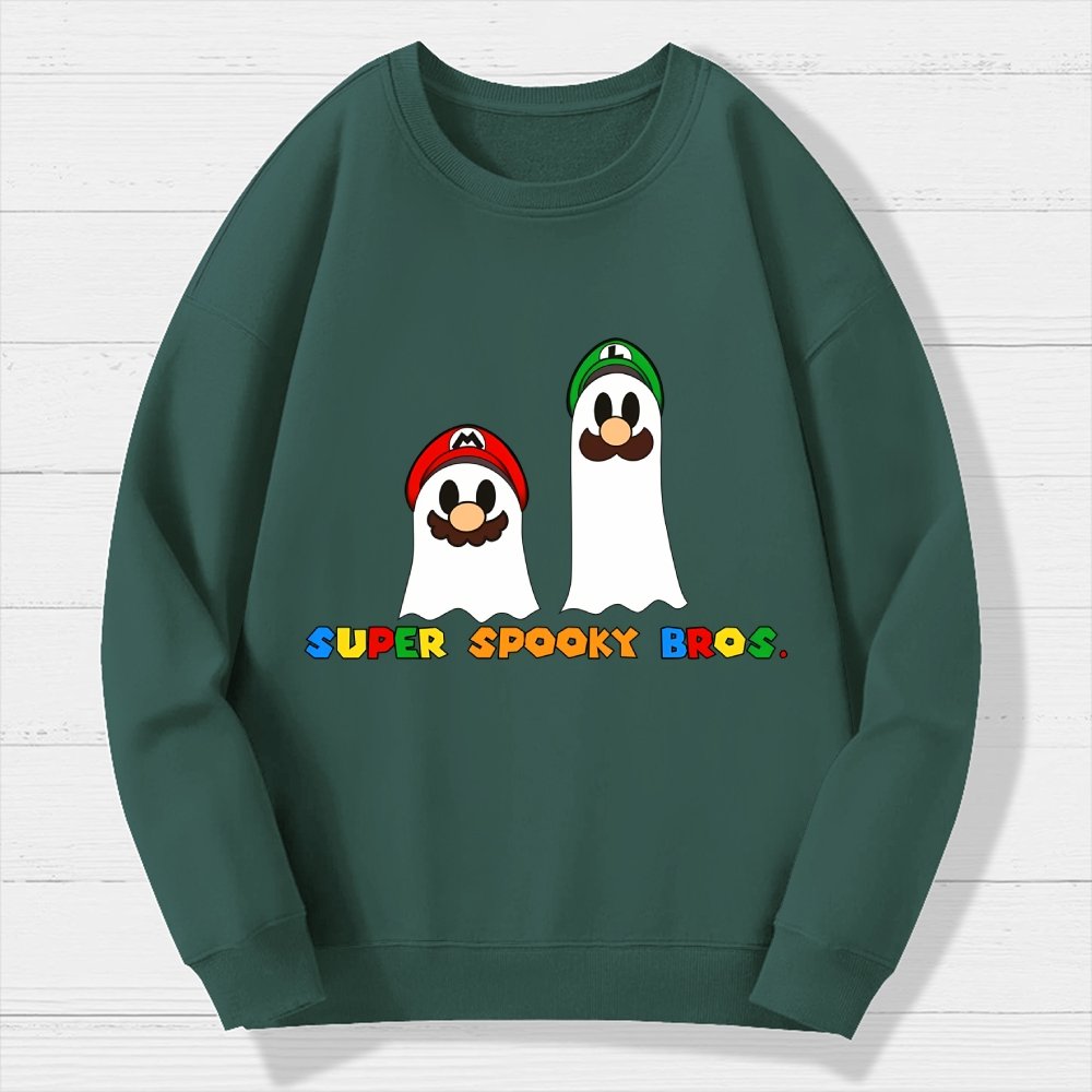 Retro Gamer Brother Ghosts Geek Cotton Sweatshirt